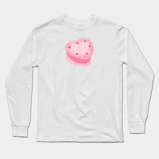 Pink heart shape cake Long Sleeve T-Shirt